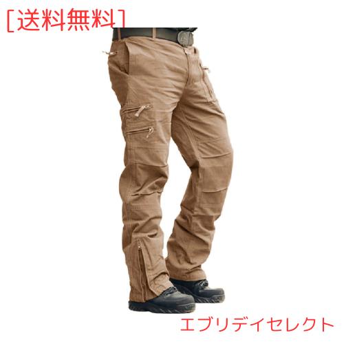 [TACVASEN] ワークパンツ メンズ 防寒 アウトドアパンツ 大きいサイズ トレッキングパンツ 軍パン アメリカン 秋冬 おしゃれ ブラウン M 5,767円