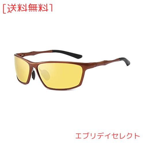 [SOXICK] 夜間サングラス メンズ 運転用サングラス 偏光スポーツグラス 昼夜兼用 イエローレンズ UV400紫外線カット 落下防止 超軽量 ナの通販は 5,222円