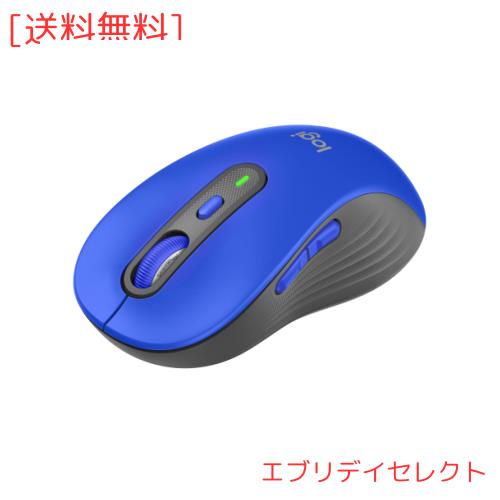 Logicool(ロジクール) Signature M750LBL ワイヤレスマウス 静音 ラージ ブルー ワイヤレス マウス 無線 Bluetooth Logi Bolt Unifying非の通販は
