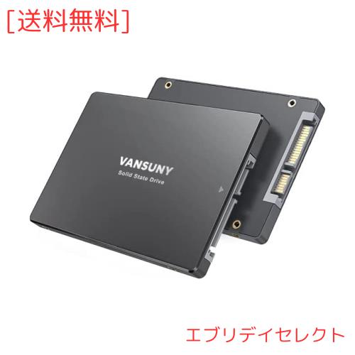 Vansuny 内蔵SSD 512GB SATA III SSD 2.5 インチ内蔵ソリッド ステート ドライブ 高度な 3D NAND フラッシュ 最大 550MB/秒の PC ラップ