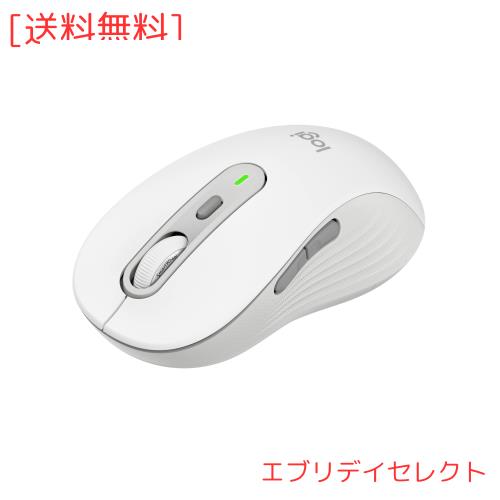 Logicool(ロジクール) Signature M750LOW ワイヤレスマウス 静音 ラージ オフホワイト ワイヤレス マウス 無線 Bluetooth Logi Bolt Unif