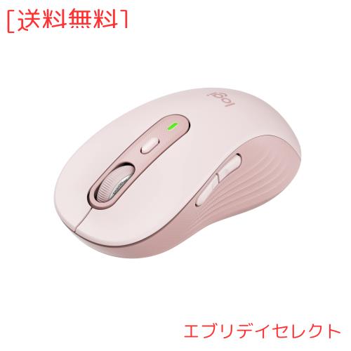 Logicool(ロジクール) Signature M750LRO ワイヤレスマウス 静音 ラージ ローズ ワイヤレス マウス 無線 Bluetooth Logi Bolt Unifying非