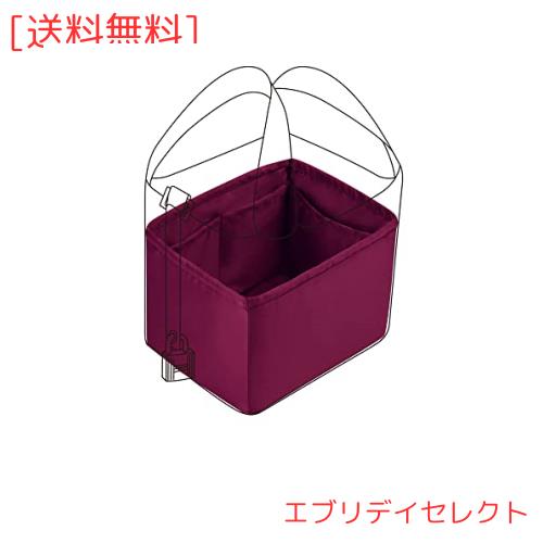 DGAZ バッグインナーバッグ インナーバッグ 高級シルク サテン 柔らかい トートバッグ用ヒ？コタンpicotin18/22Bags（アネモネ、PC22）