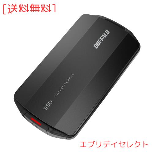 バッファロー SSD 外付け 1TB USB3.2 Gen2 Type‐C 最大読出速度1050MB/秒 防塵防滴 IP55 耐衝撃 MIL‐STD ポータブル【 iPhone 15 15Pro