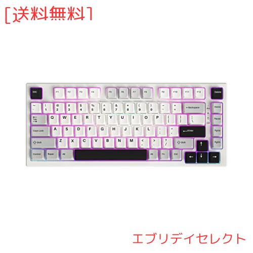 YUNZII YZ75 75% ホットスワップ対応ワイヤレスゲーミングキーボード RGBバックライト BT5.0/2.4G/USB-C、Dye Sub PBTキーキャップ Linux