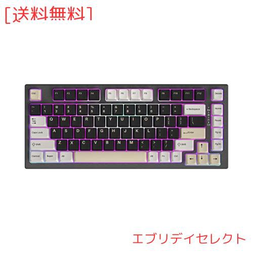 YUNZII YZ75 75% ホットスワップ対応ワイヤレスゲーミングキーボード RGBバックライト BT5.0/2.4G/USB-C、Dye Sub PBTキーキャップ Linuxの通販は 12,500円