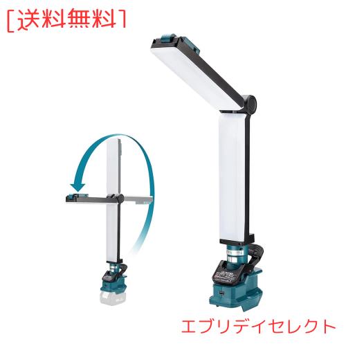 Orginer 充電式LEDワークライトマキタ18vバッテリ対応クリップオンライト 作業灯 30W 2400LM 高輝度 270°折り畳み可能 ライトヘッドは33