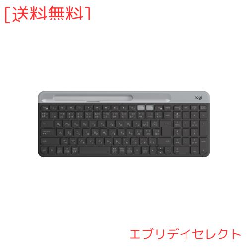 Logicool(ロジクール) 静音 Bluetooth ワイヤレスキーボード K580GR グラファイト 超薄型 小型 Unifying 薄型 テンキー 無線 Windows Mac