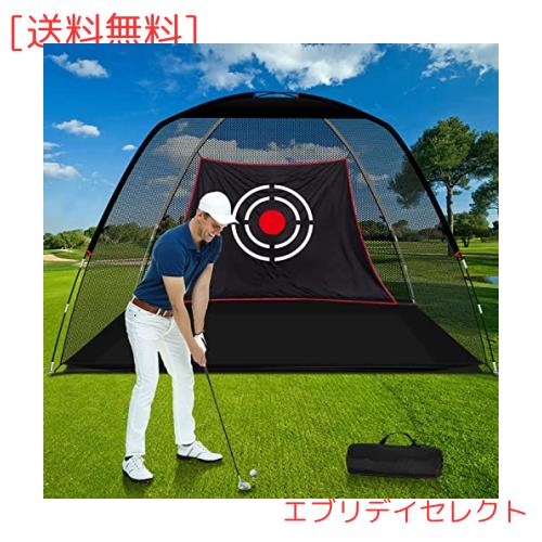 ゴルフネット ゴルフ練習ネット 練習用ゴルフネット ゴルフ 日常練習 3.6×2.0×2.1m ブラック 組み立て式 室内屋外兼用 初心者向き 設置