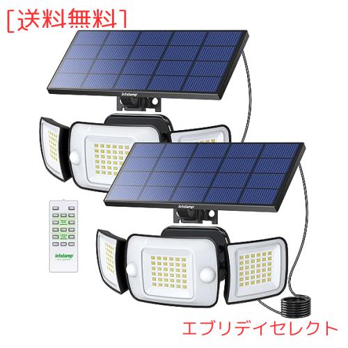 Intelamp ソーラーライト 屋外 センサーライト屋外 防水 ソーラー 人感センサー LEDライト6000mAh大容量電池 1200ルーメン 電気代0【分離の通販は