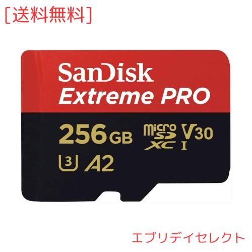 microSDXC 256GB SanDisk Extreme PRO SDSQXCD-256G-GN6MA R:200MB/s W: 140MB/s UHS-I U3 V30 4K Ultra HD A2 Compatible with SD Adapt