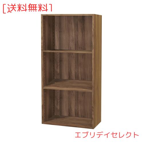 ニトリ 簡単組立て Nクリック ボックス ワイド 3段 ミドルブラウン NITORI 8791514
