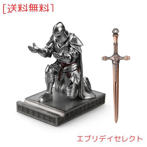 HDMbigmi キングズガード リーダー マント 戦士騎士 ペンホルダー 携帯電話スタンド オーナメント 騎士像 ペンスタンド ペーパーウェイト