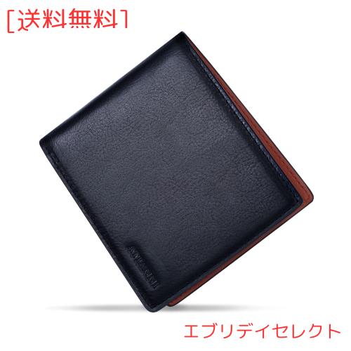 [ＡＴＩＡＮＮＩ] 財布 メンズ 2つ折り 本革 オイルドレザー 薄い ボックス型小銭入れ RFID＆磁気スキミング防止 大容量 一流 の 財布 職の通販は 5,102円