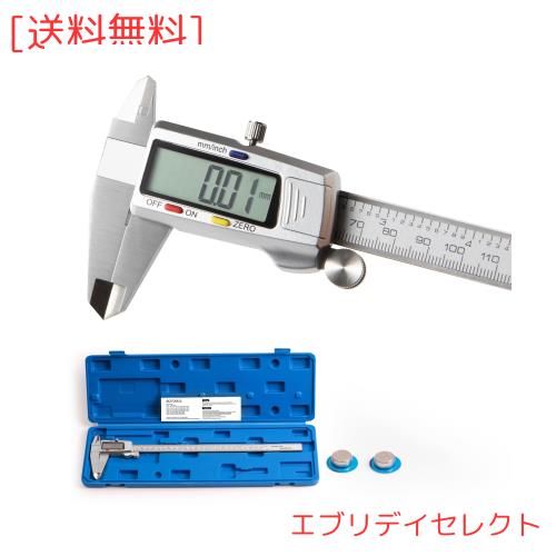 SCITOOLS ノギス ステンレス製 300mmデジタルノギス 金属製本尺 液晶表示部はABS樹脂素材を採用している 高精度0.01mm 保管ケース付 内径