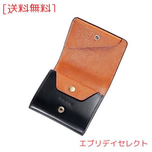 [ファブリツィオ] 財布 メンズ レディース 2つ折り 小銭入れ ミニ財布 小さい 薄い コンパクト 柔らかい 使いやすい イタリアン レザー