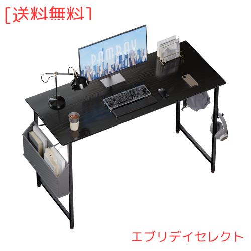 PAMRAY デスク パソコンデスク 幅80×奥行40 収納袋付き ヘッドフォンフック付き 勉強机 在宅ワーク 机 組立簡単 シンプル パソコンデス