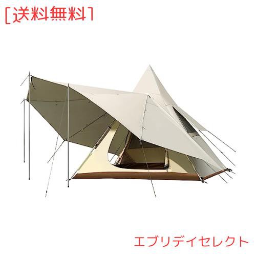 CAMEL CROWN 大型テント 二重層キャンプテント 5-6人用 ファミリー ヤドカリテント ピラミッド型 PU3000mm 防水防雨 UPF50+ 日焼け対策 Uの通販は