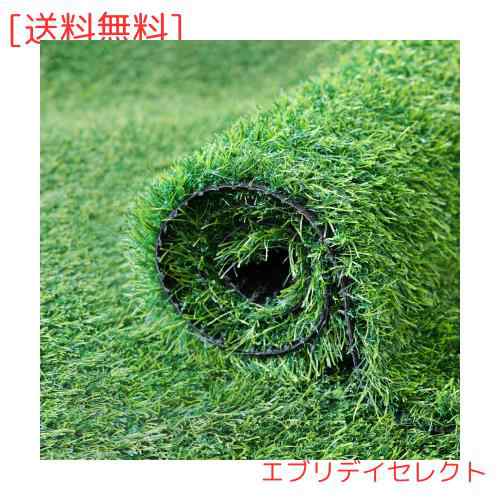 人工芝 ロール 1mx20m リアル感 芝丈38mm 高耐久 透水タイプ 防草シート 48本ピン付き ラッシュグリーン (1×20m)の通販は 20,714円