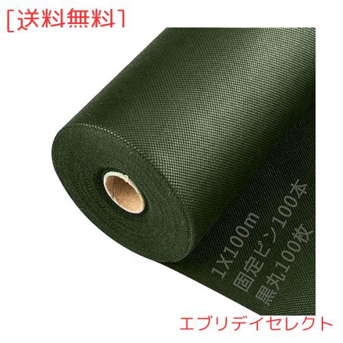 LULULIFE 防草シート 除草シート 1mx100m 高耐久 高密度120g/m？ 親水剤入 高透水 紫外線劣化防止 不織布 雑草防止 雑草対策 除草 草取り