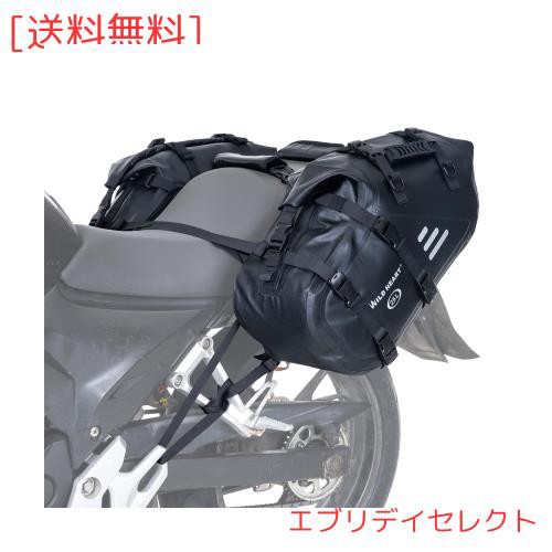 WILD HEART (ワイルドハート) オートバイサドルバッグ 防水 50L (25L*2) サイドサドルバッグ オートバイラック アドベンチャー ストリーの通販は