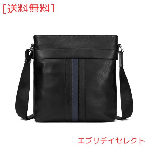 URBANWAYS ショルダーバッグ メンズ 本革 斜めがけ 縦型 メッセンジャーバッ 肩掛けカバン 多機能 9.7インチiPad収納可 防水 2way 通勤