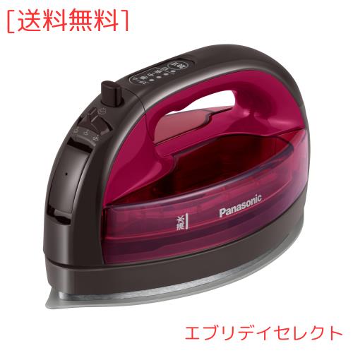 パナソニック(Panasonic) 【2023最新型 コードレス】パナソニック コードレススチーム Wヘッドアイロン セラミックコート 除菌 ブラウン