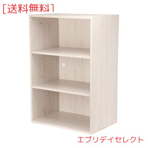 ニトリ カラーボックス Nクリック ディープ ワイド 3段 ホワイトウォッシュ NITORI 8791519