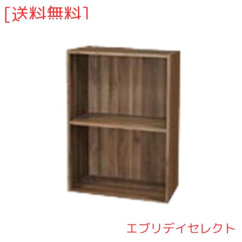 ニトリ カラーボックス Nクリック ディープ ワイド 2段 ミドルブラウン