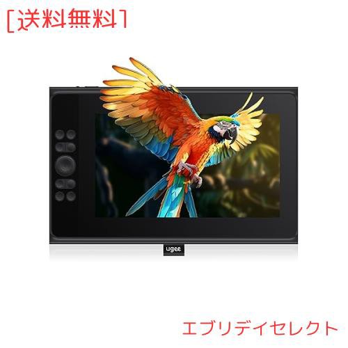 UGEE 液タブ UE12 PLUS 液晶ペンタブレット 11.9インチ 豪華版 スクロールホイール+ショートカットキー8個 充電不要スタイラスペン 8192