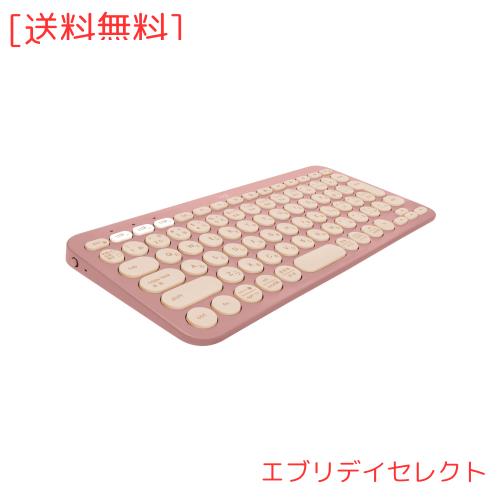 ロジクール ワイヤレスキーボード PEBBLE KEYS 2 K380sRO 薄型 軽量 415g 小型 Bluetooth Logi Bolt ワイヤレス 無線 キーボード Easy-Sw
