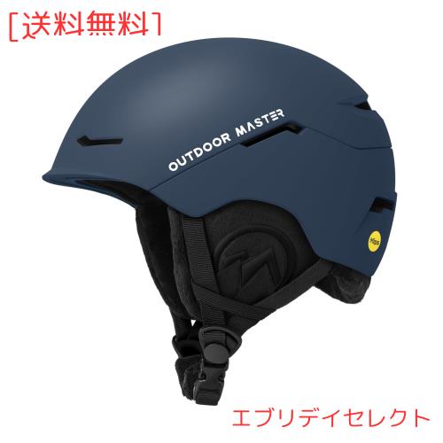 OUTDOORMASTER スキー ヘルメット MIPS スノーボード ヘルメット バイザー付き スノーヘルメット 通気スイッチ 全方位調整アジャスター