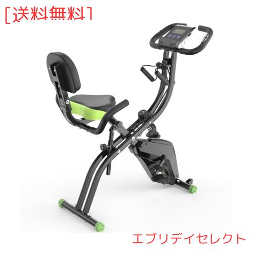 CYFIE フィットネスバイク 折りたたみ 心拍数計測 静音 10段階負荷調節 エアロバイク 家庭用 トレーニング バイク 室内 自転車 エクササ