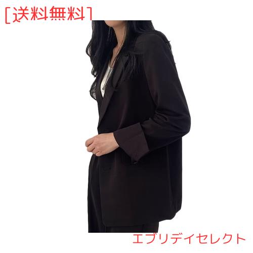 [Quntum A.E] パンツスーツ レディース セットアップ スーツ 大きいサイズ テーラードジャケット ストレートパンツ カジュアル スーツ マの通販は 4,849円