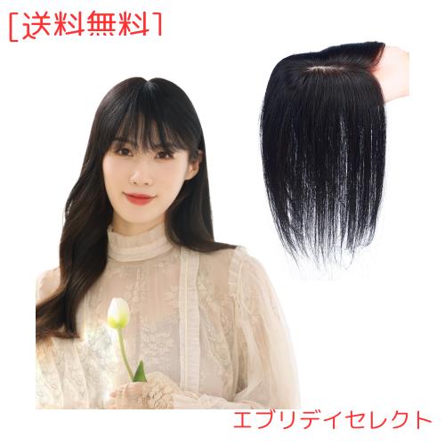 HIYE 部分ウィッグ 人毛100% 人工皮膚 総手植え 分け目自由 医療用 レディース 通気 超自然 ストレート ヘアピース 頭頂部カバー 増毛 薄