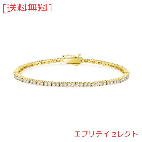 KRKC＆CO 2mm テニスブレスレット レディース ブレスレット S925 
