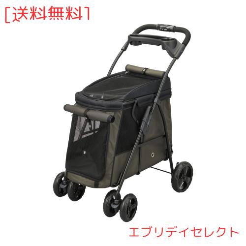 ジェックス わんわんカート 中型犬用 モスグリーン ペット用カート 乗り降りラクラク 通気性 ドリンクホルダー付き 耐荷重25kg以下 犬用の通販は