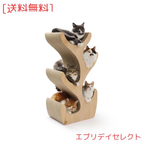猫壱（Necoichi）キャットタワー キャットツリー R ライトブラウン【Amazon.co.jp限定】