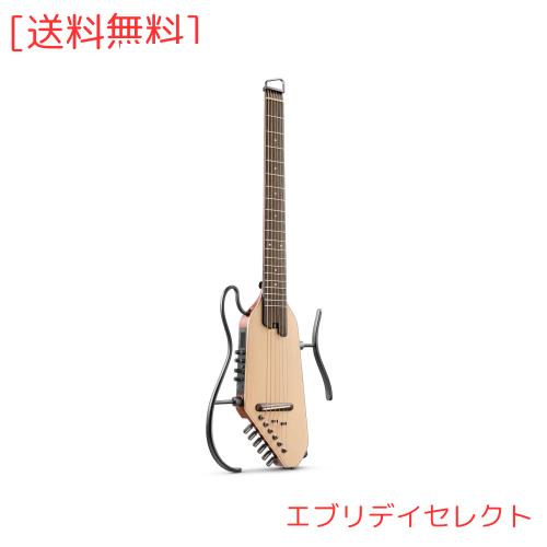 Donner トラベルギター ポータブルギター ヘッドレスギター スマートギター イヤホン付きセット 複数のエフェクトモード 人間工学ネック