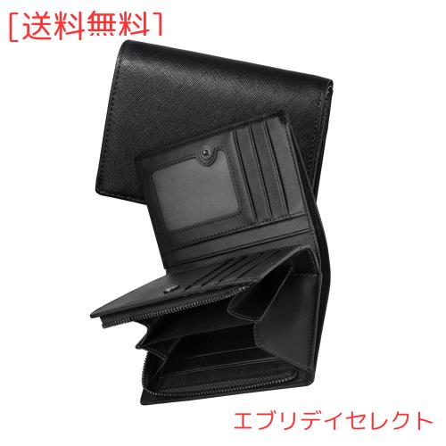 [ジー エス ジー] 2つ折り財布 メンズ 人気 ブランド 二つ折りサイフ 大容量 ふたつおり さいふ カードケース ファスナー小銭入れ 折りた