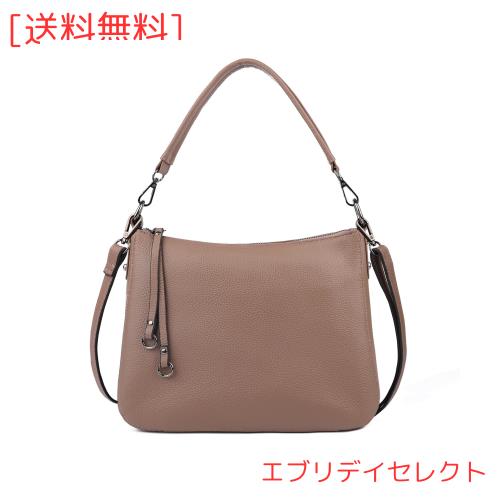 [MFFOR] ショルダーバッグ 本革 レディース 2way 斜め掛けバッグ ハンドバッグ 斜めがけ 肩がけ 手提げ ファスナーポケット付き 軽量 大