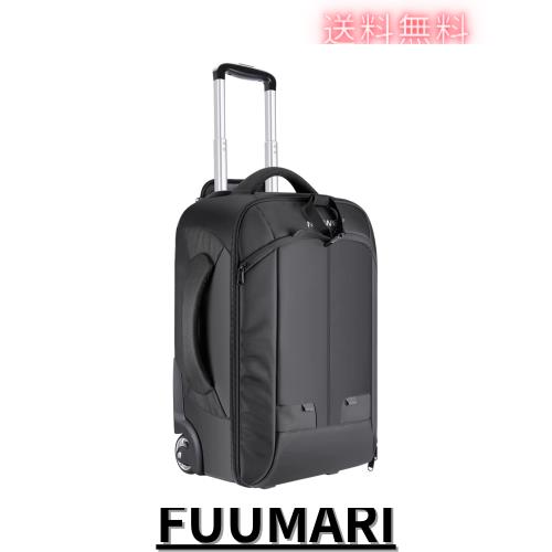 Neewer 2-in-1 カメラバックパック 荷物トロリーケース コンバーチブルホイール ダブルバー 耐衝撃性の取り外し可能なパッド入りコンパー
