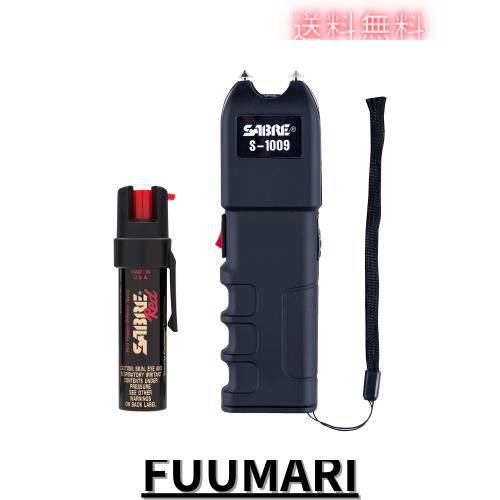 SABRE Pepper Spray ＆ 3-in-1 Stun Gun with Flashlight and Anti-Grab Bar Technology, Self Defense Kit, 35 Bursts, 10 Ft (3 m) Rang