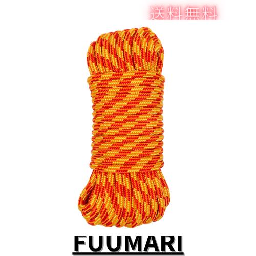 GM CLIMBING 30kN 11.5mm ダブルブレード 二重編み構造 リギングロープ ポリエステルシースとナイロンコア編み 30M カットサイズ オレン