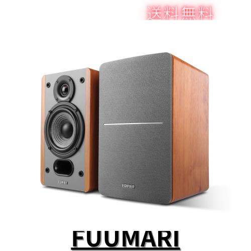 Edifier P12 2ウェイブックシェルフスピーカー パッシブスピーカー (ペア)- デスクトップpcスピーカー 木製 - 壁掛けブラケット内蔵、ホ