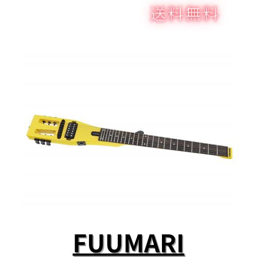 Anygigポータブルトラベルエレキギター 82CM 1.6KG イエロー 25.5”フルスケールギグバッグ付き右利き用の通販は