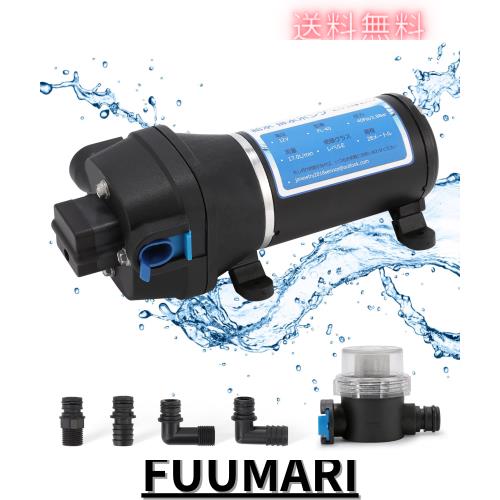 NEWTRY 給水 排水ポンプ ダイヤフラムポンプ 自吸式ウォーターポンプポンプ RV水道水ポンプ 自動スイッチ 大流量 17L/min (12V)