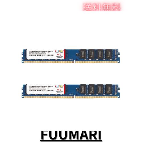 v-color Hynix IC サーバー用メモリ DDR4-2666MHz PC4-21300 32GB (16GB×2枚) ECC Unbuffered DIMM VLP 1Gx8 2Rx8 1.2V CL19 TE416G26D8の通販は 12,245円
