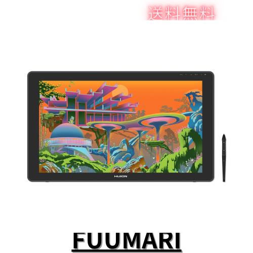 HUION 液タブ Kamvas22 Plus 液晶ペンタブレット 21.5型 量子ドット 広色域 Android対応 ペン先の沈み込みを抑えたペンPW517 アンチグレ