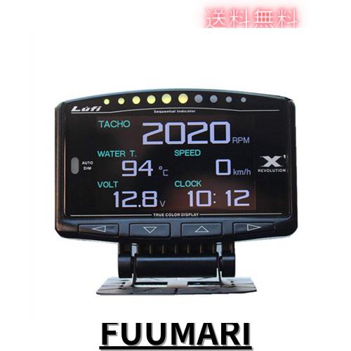 LUFI X1 英語版 OBD 車HUDヘッドアップディスプレイ 最大38種類のデータを表示 多機能デジタルメーターター 車載ターボ計 車用タコメータ